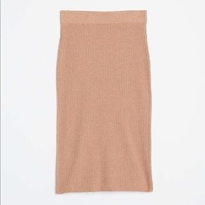 Loft Ribbed Sweater Skirt Size M